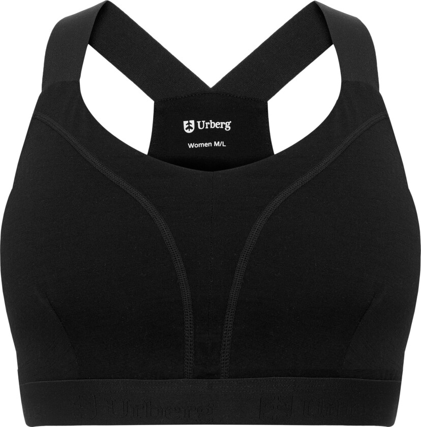 Women's Merino Wool Soft Bra Black Beauty