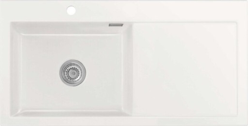 Mera 100 SL kjøkkenvask, 100x51 cm, hvit