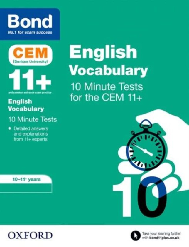 Bond 11+: CEM Vocabulary 10 Minute Tests: Ready for the 2024 exam av Christine Jenkins