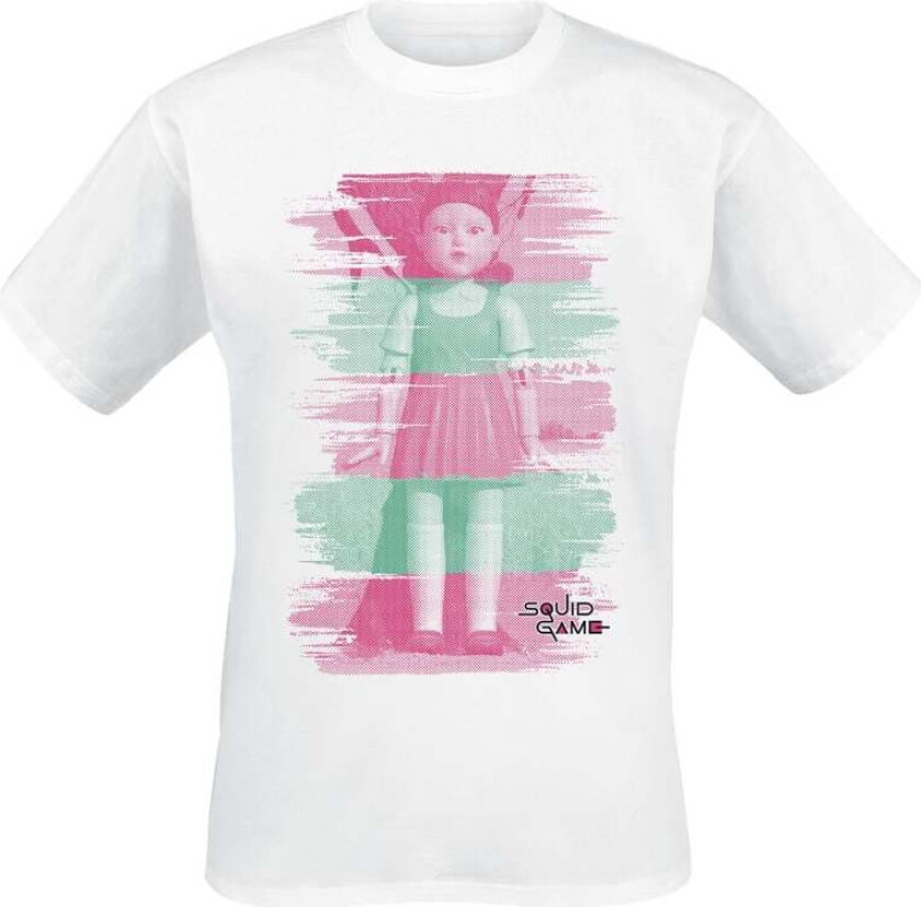 T-skjorte - Young Hee - Red Light - Green Light - S til XXL - Herrer - hvit