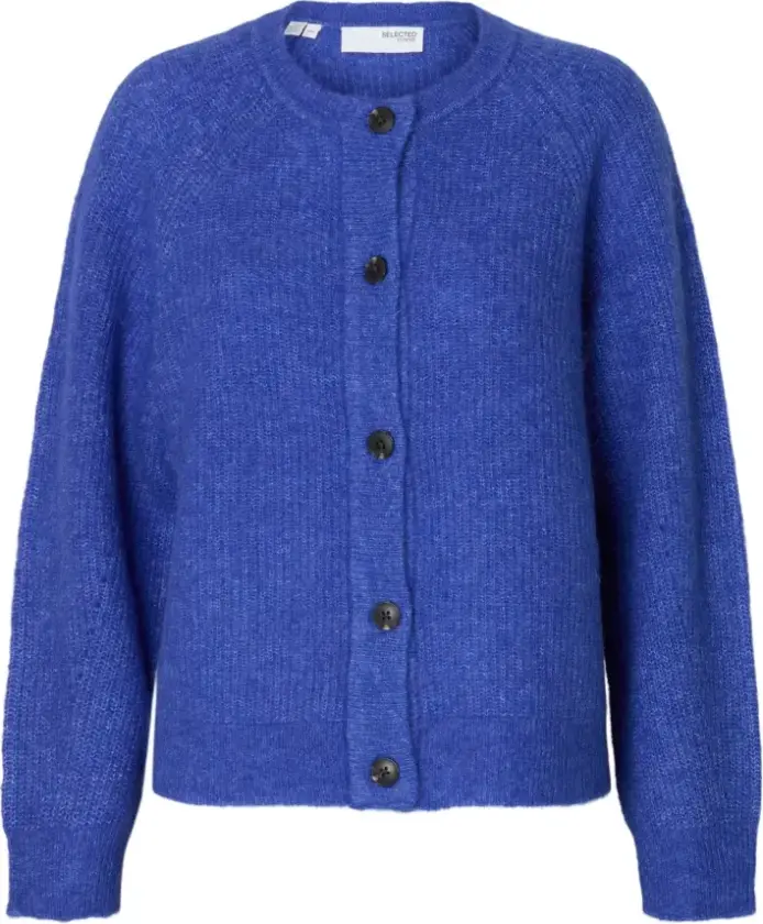 Dame, Strikkevarer, Blå, XL