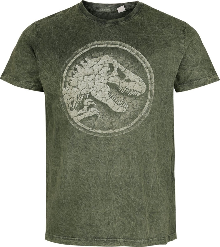 T-skjorte - Jurassic World - Cracked Earth Logo - S til 4XL - Herrer - grønn