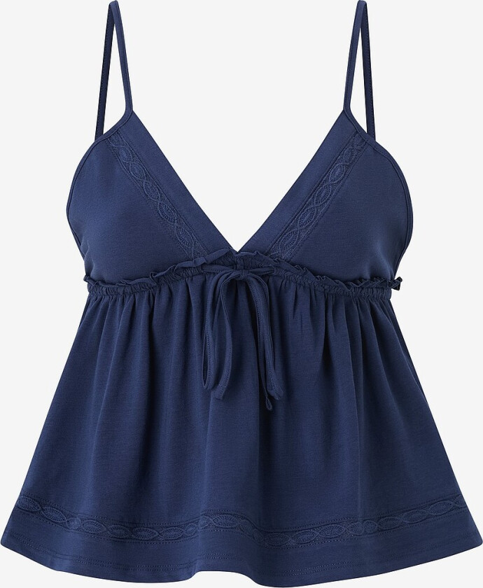 Topp Frill Singlet - Blå