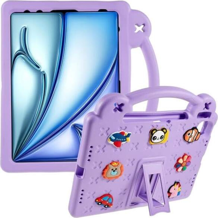 \"QD\" Til iPad Air 11 (2024) EVA Skum Stativ Deksel Fodral - Lilla