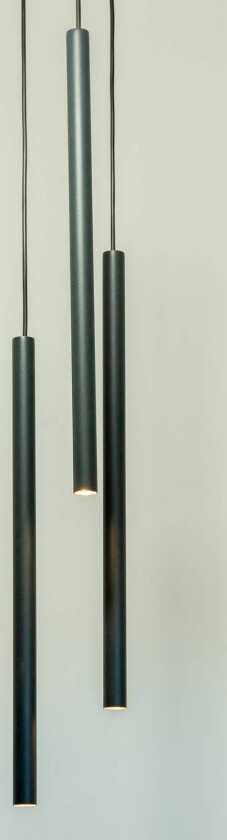 Hengelampe Sopel 3, olivgrønn, rund, 3 lyskilder, stål, G9