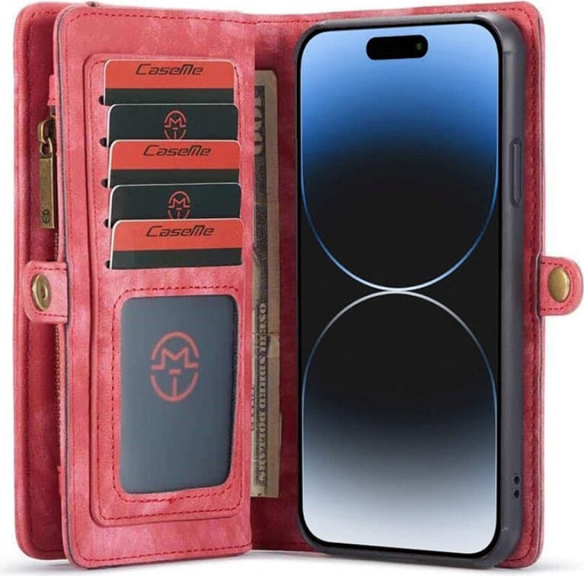 CaseMe mobildeksel 008 8-kort Apple iPhone 15 - Rød