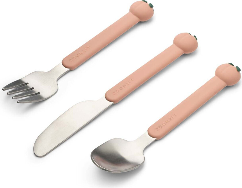 Tove Bestikk, Peach/ Pale tuscany multi mix - Tåteflasker & Tilbehør - Silikon,Rustfritt stål