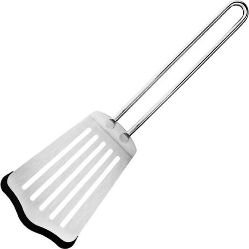 Stekespade med silikon 28 cm børstet stål