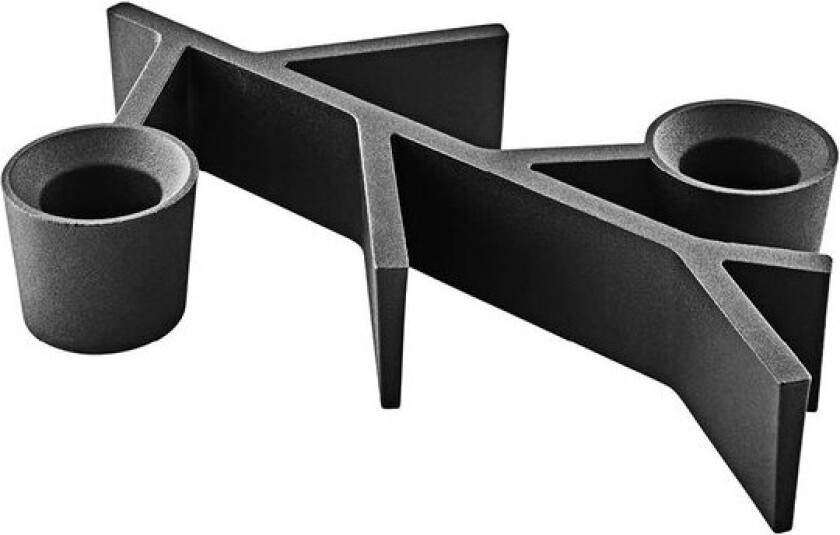 Twig lysestake 12x18 cm svart