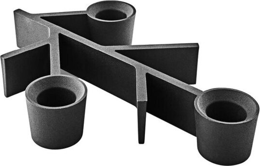 Twig lysestake 14x20 cm svart