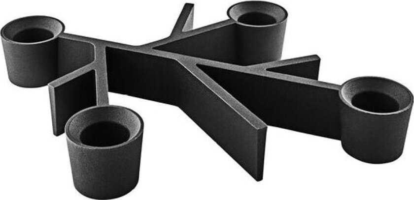 Twig lysestake 18x23 cm svart