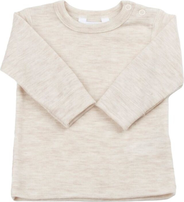 Langermet T-skjorte Creme 80 cm Kremfarget 80 cm Unisex