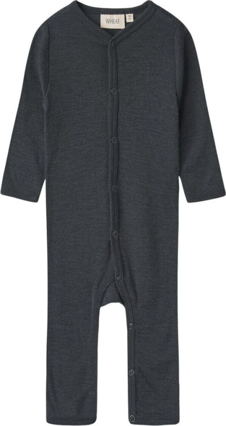 Langermet ullbuksedress Dusty Navy 86 cm Marineblå 86 cm Unisex