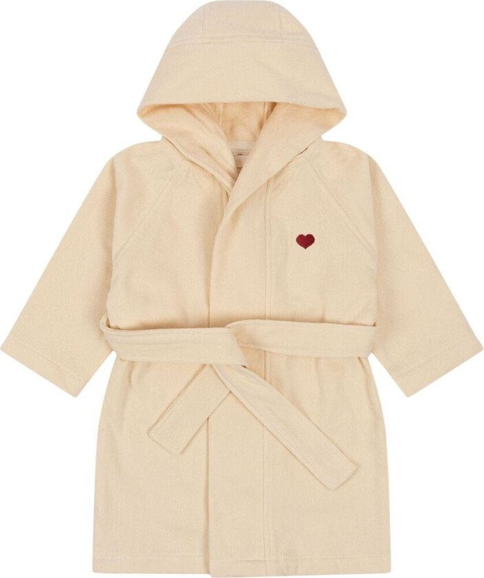 GOTS Badekåpe Med Brodert Svane Beige 12-18 months Beige 12-18 måneder kvinne