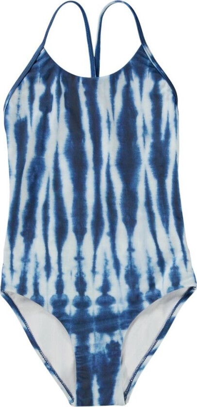 Nanna Badedrakt Tie Dye Vertical 164 cm Blå 164 cm kvinne
