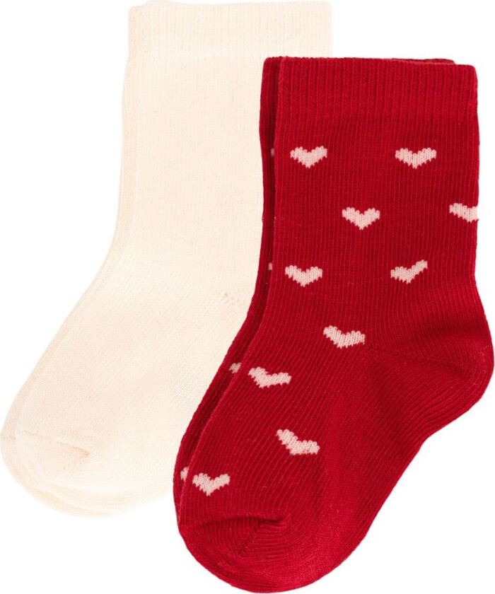 2-Pack Sokker Beige 0-3 Months Rød 0-3 måneder kvinne
