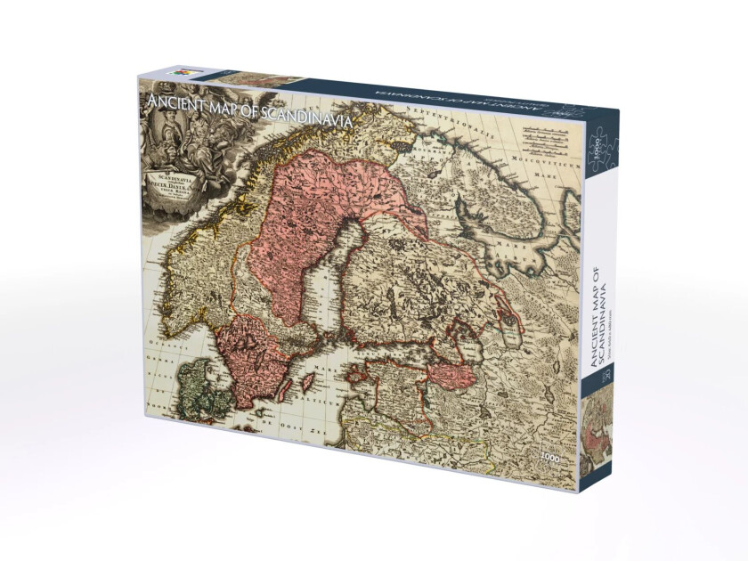 Puslespill 1000 Ancient Map Scandinavia