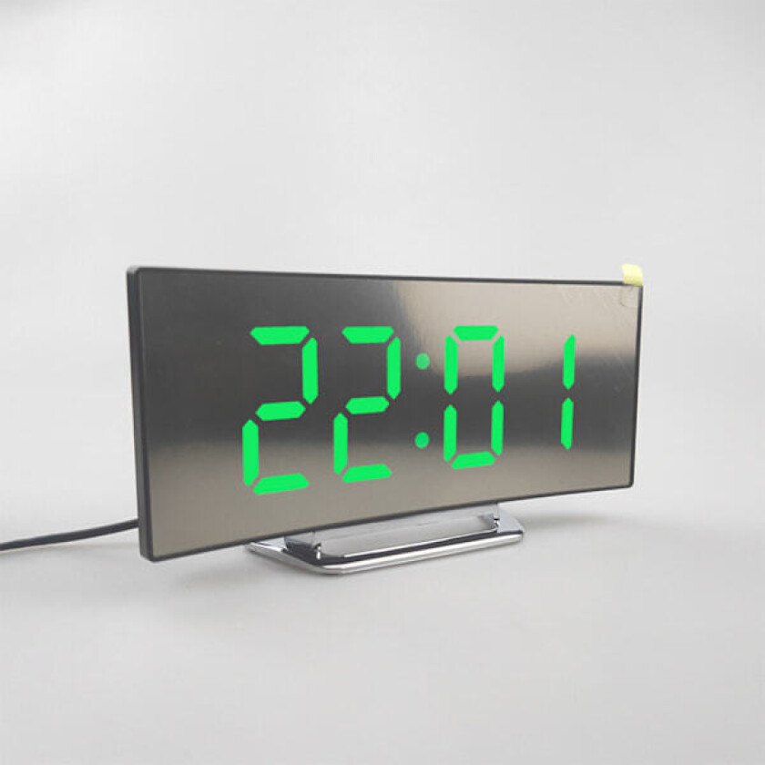 Digital Klokke Stor Skjerm Multifunksjonell LED Elektrisk Vekkerklokke Speiloverflate For Hjem Soverom