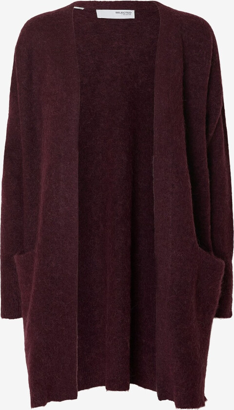 Kardigan slfLulu New LS Knit Long Cardigan - Rød