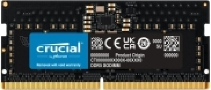DDR5 - modul - 8 GB - SO DIMM 262-pin - 2400 MHz / PC5-38400 - CL40 - 1.1 V - ikke-bufret - ikke-ECC