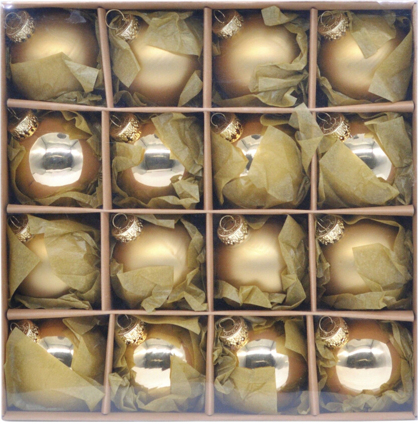 Julekuler Gull - 16-pakning