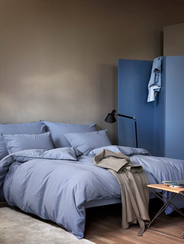 Frøya sengesett dus denimblå