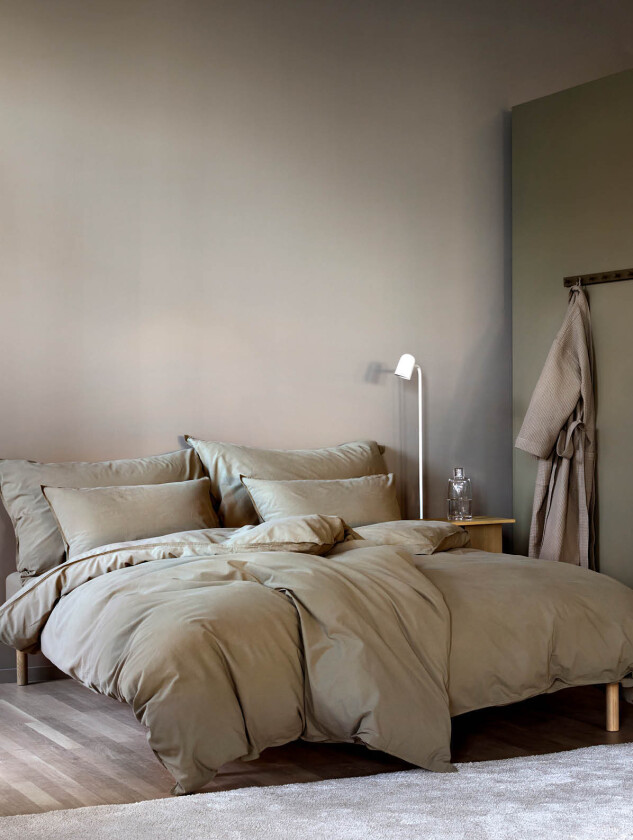 Frøya sengesett olivengrønn