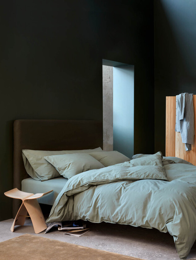 Frøya sengesett dempet grønn