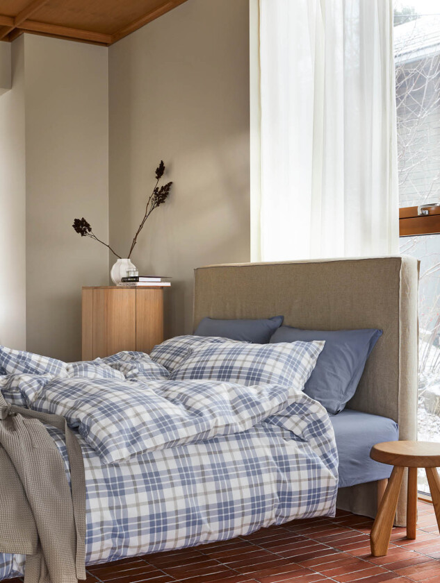 Lukas sengesett dus denimblå