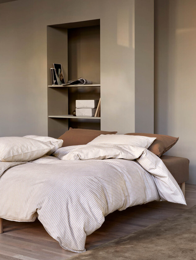 Slumre sengesett karamellbrun