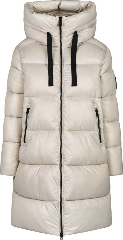 Women's Animal Free Long-Hooded Puffer Jacket Isabel Rainy Beige