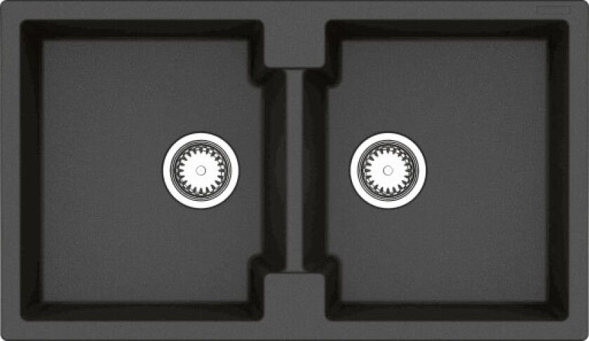 Amsterdam 20 kjøkkenvask, 86x50 cm, sort