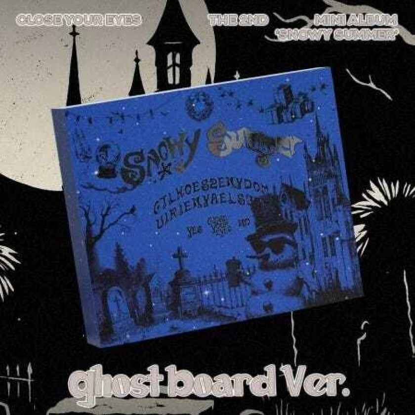 Close Your Eyes Snowy Summer Ghost Board Version incl. 200pg Ghost Prank Diaries Book, 40pg Bonus Chapter Book, Retro Sticker, 2 Photocards + Ghost House Box CD