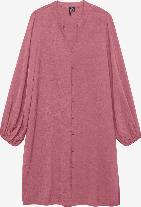 Kjole vmAlva LS V-neck Button Dress - Rosa