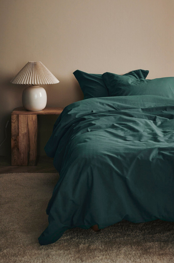 Sengesett Juliette i økologisk bomull, 2 eller 3 deler - Grønn