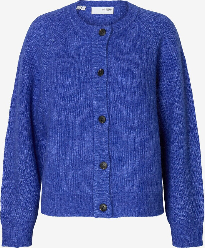 Kofte slfLulu LS Knit Short Cardigan - Blå