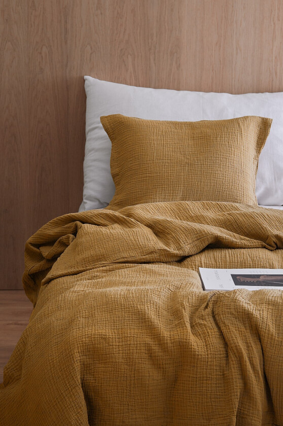 Sengesett Candela i musselin, 2 eller 3 dele - Gul