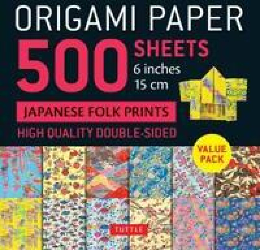 Origami Paper 500 sheets Japanese Folk Prints 6' (15 cm)