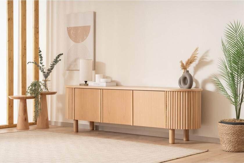 Karela TV-benk 180 cm - Lysfarget tre