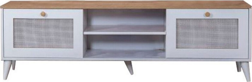 Mjudi TV-benk 55 cm - Lyse brun/Hvit