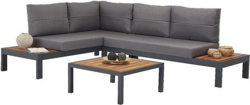 Bulskoll Utendørs Sofasett 3-seter - Grå