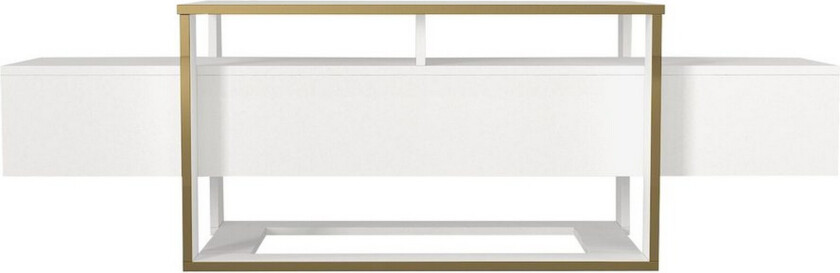 Urt TV-benk 160 cm - Gull/Hvit