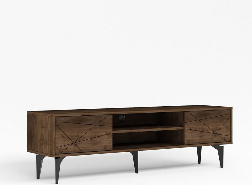 Sudama TV-benk 160 cm - Mørkfarget tre