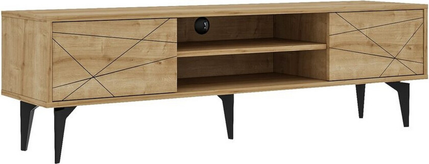 Sudama TV-benk 160 cm - Mellomfarget tre