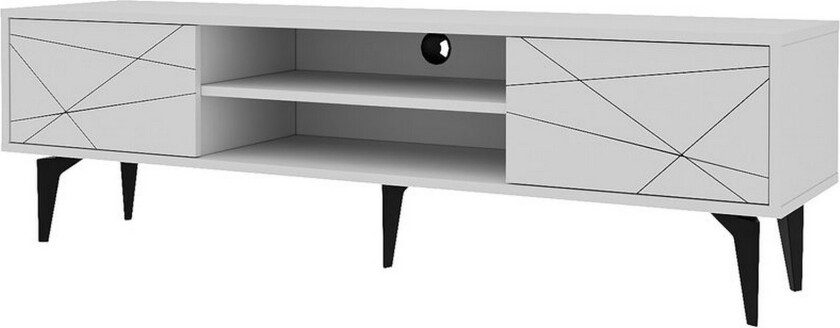 Sudama TV-benk 160 cm - Hvit