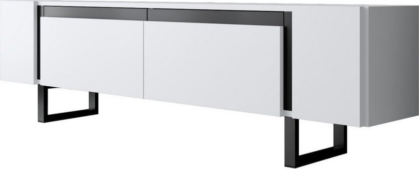 Sozi TV-benk 180 cm - Svart/Hvit