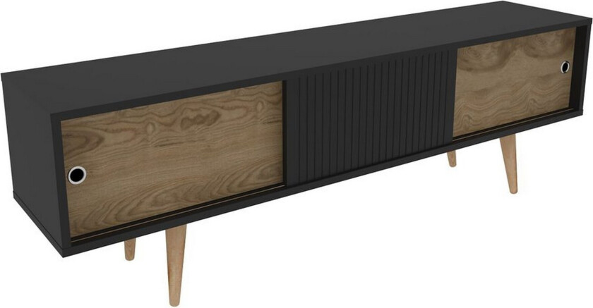 Ticoman TV-benk 160 cm - Mellomfarget tre/Antrasitt