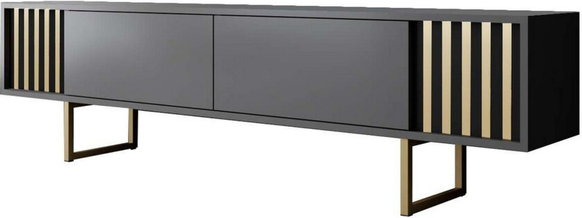 Rany TV-benk 180 cm - Gull/Grafittgrå