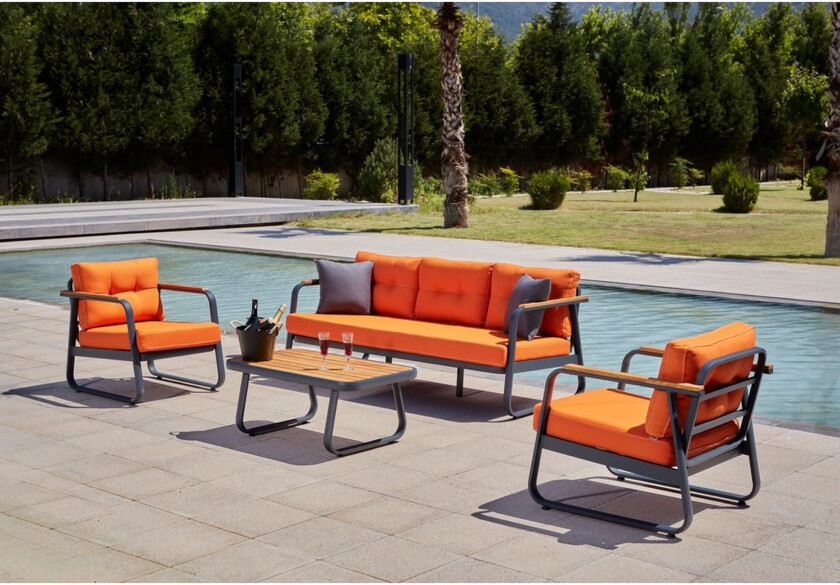 Bilde av Rio Sofasett Utendørs 5 Seter Oransje - Oransje