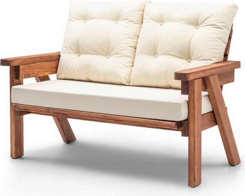 Zaron hagesofa 2-seter - Brun